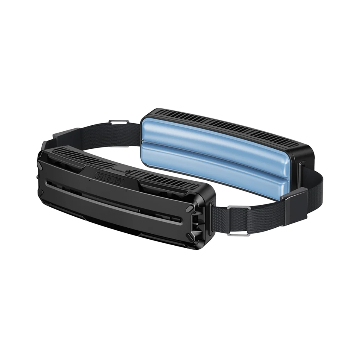 

NEW Ice Waist Belt Fan Summer USB Rechargeable Wearable Cooling Fan for Running Farm Traveling Sports Fishing Black