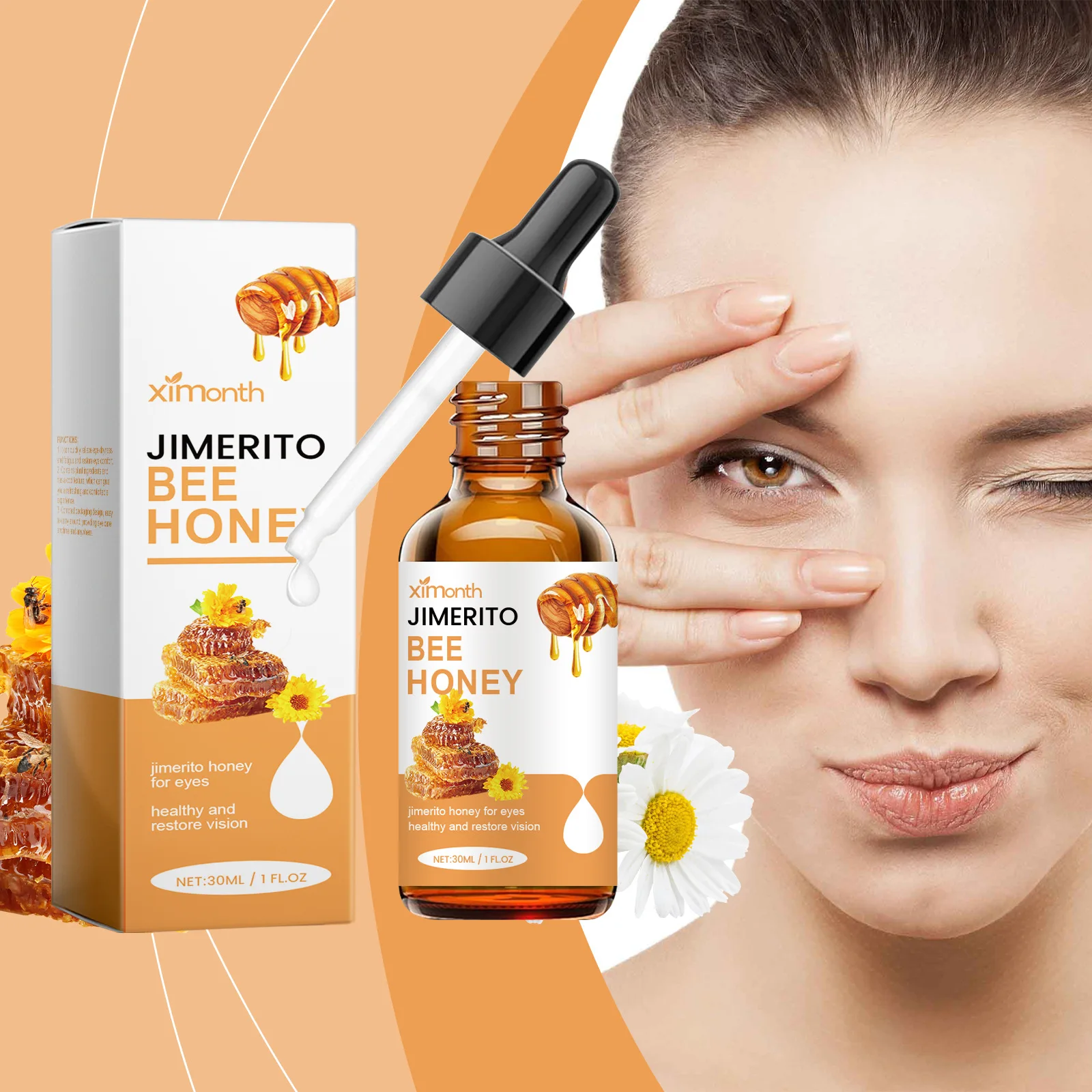 Bee Honey Eye Drops Relieve Fatigue Dry Eyes Astigmatism Blurred Vision Discomfort Improve Eyesight Refreshing Soothing Eye Care