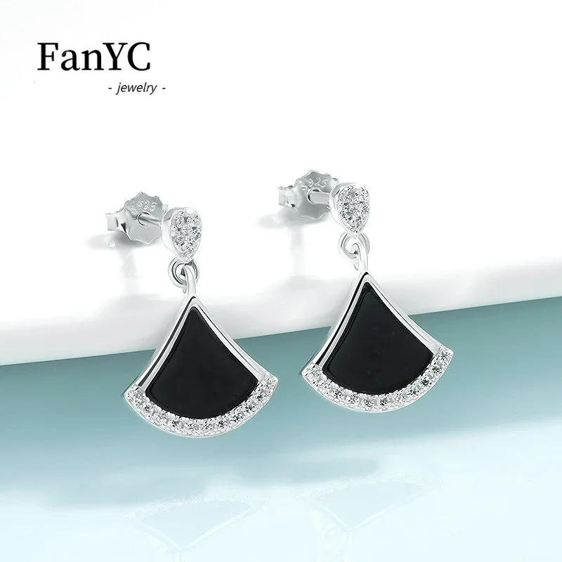 

S925 Silver Inlaid Myanmar A-goods Jadeite Star Pendant Earrings Hand-carved High-grade Fashion Ice Jade Earrings Ladies Gift