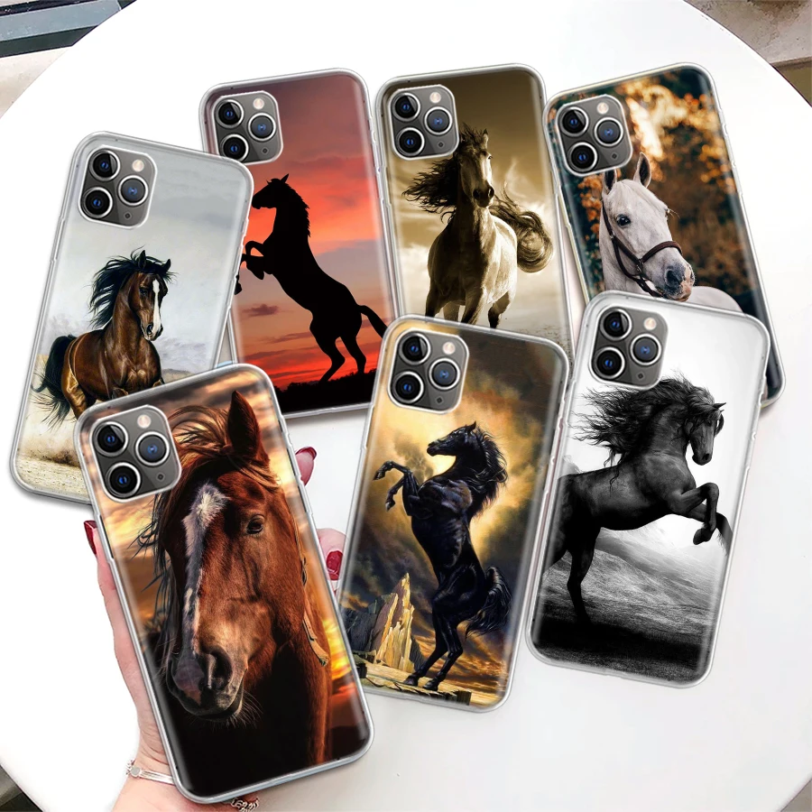 Horse Great Beauty Galloping Coque Phone Case For iPhone 11 12 13 14 15 16 Pro Max 7 Plus 8 + X XR XS SE Apple Soft Fundas Cover