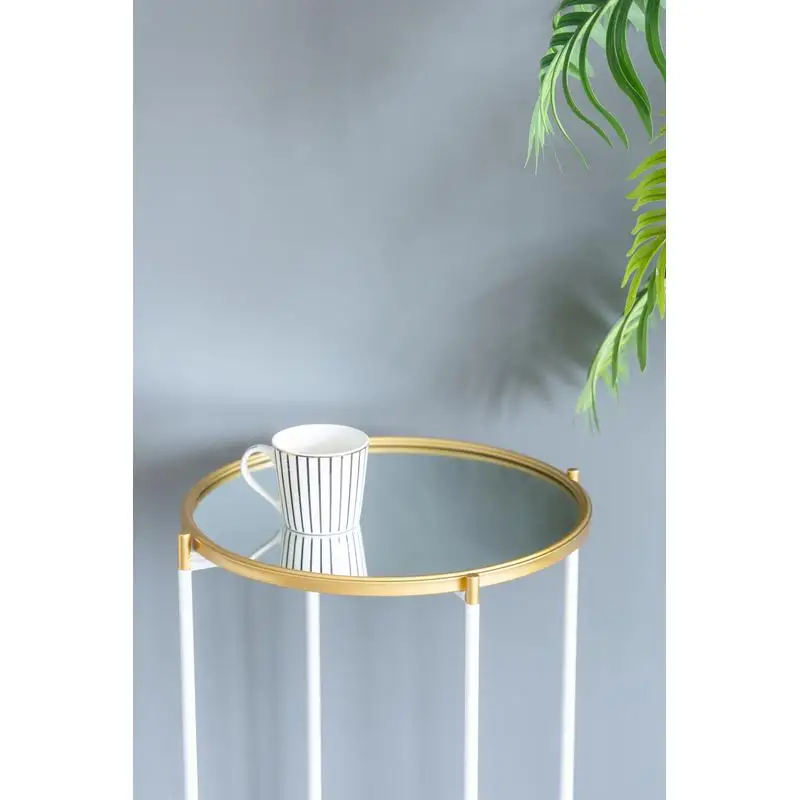 طقم طاولة جانبية معكوسة مكونة من قطعتين، خافتة كبيرة: 18 بوصة × 23.5 بوصة، خافتة صغيرة: 16 بوصة × 20 #5