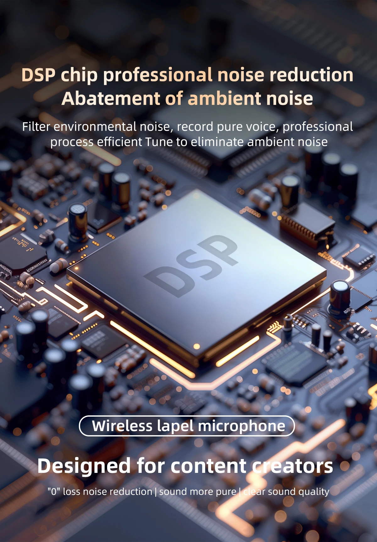 J21 Wireless Lavalier Lapel Microphone Audio Video Recording Mini Mic for iPhone Android Mic Portable Noise Reduction Vlog  Live image 4