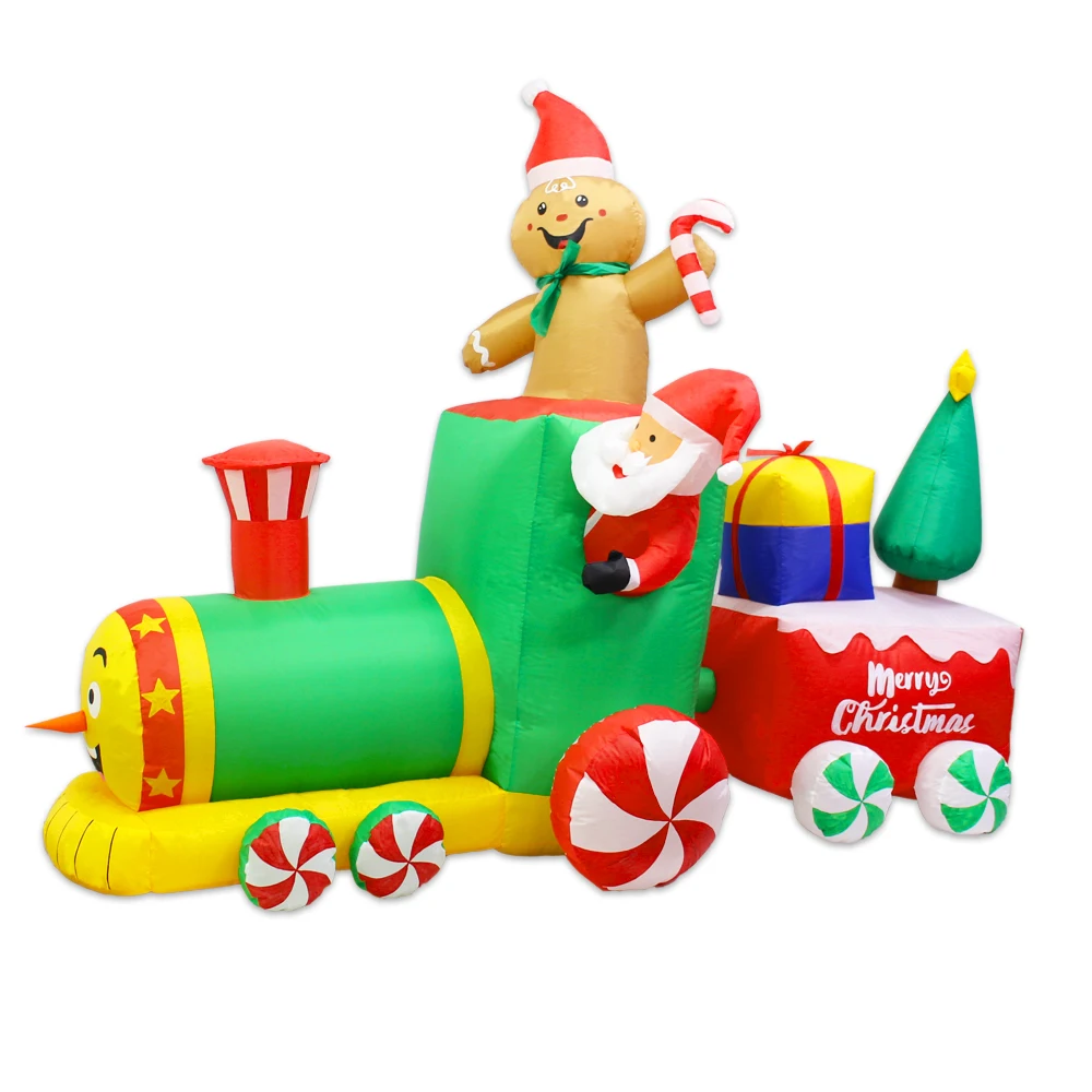 

8.5FT Outdoor Christmas Inflatable Decoration Santa and Gingerbread Man Inflatable with Led Lights