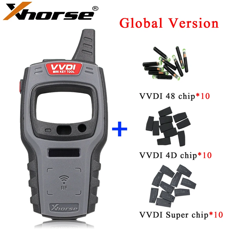 Xhorse VVDI MINI Key Tool Global Version or With VVDI ID48/4D/4C/T27A Chip Handheld Key Prorammer