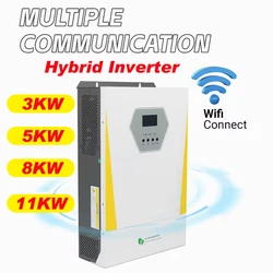 5KW 8KW 11KW 48V high frequency pure sine wave solar panels with battery and inverter Mppt on off grid power wifi Hybrids Invert