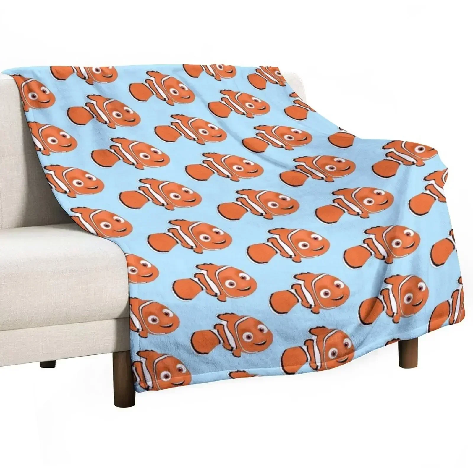 Nemo pattern Throw Blanket Softest Single Soft Plaid valentine gift ideas Blankets