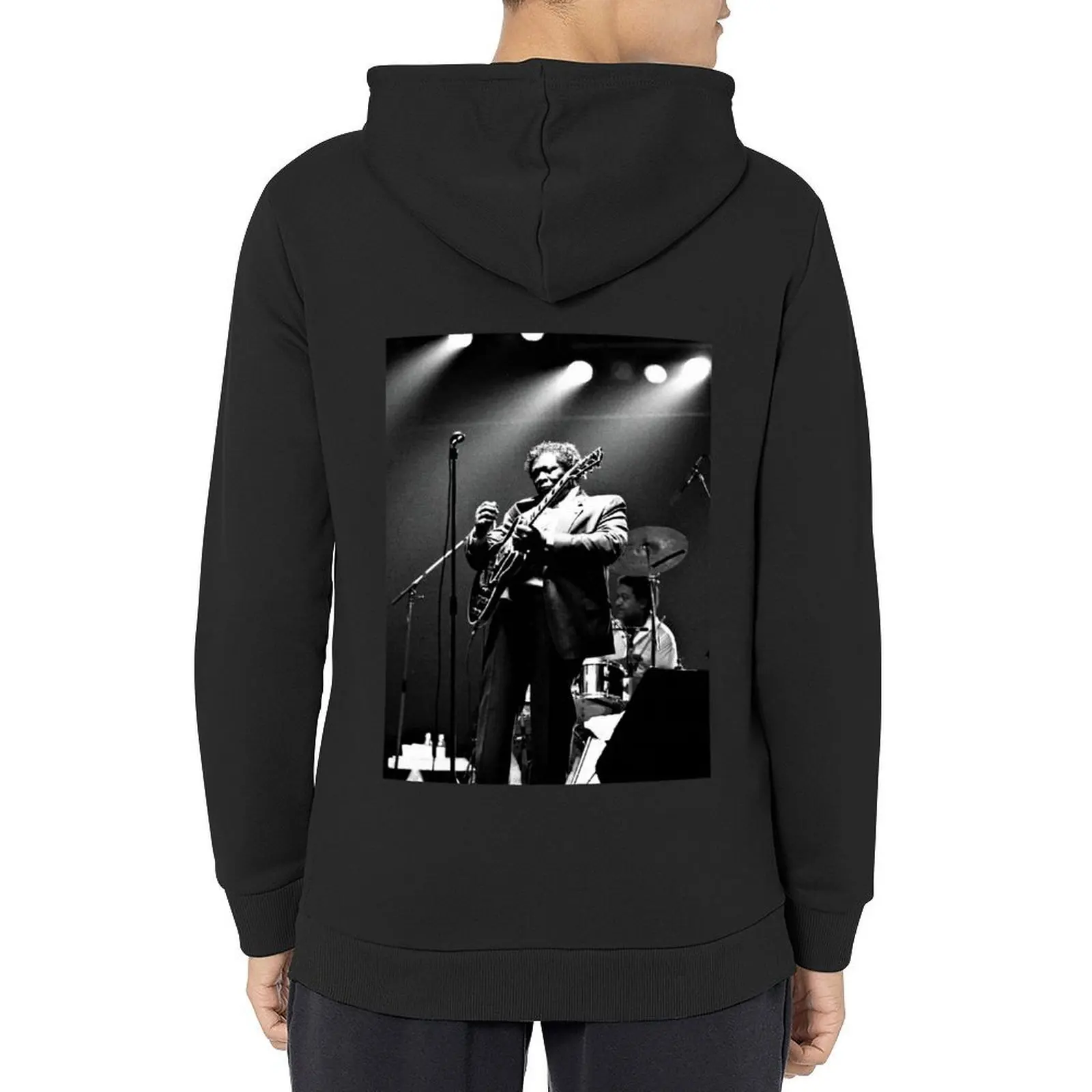 

B. B. King Portrait with Lucille Hoodie hooded shirt men's sweat-shirt set men's coat mens clothing hoodie man