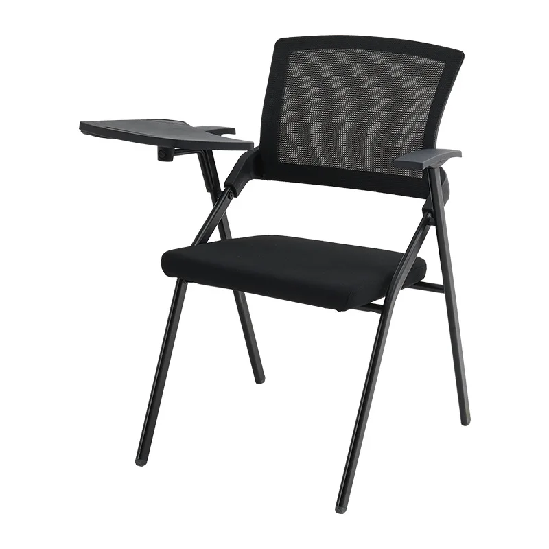 Steel Student Chair With Writing Board Table Foldable And Stackable For Conference Room Training Or Living Room Use