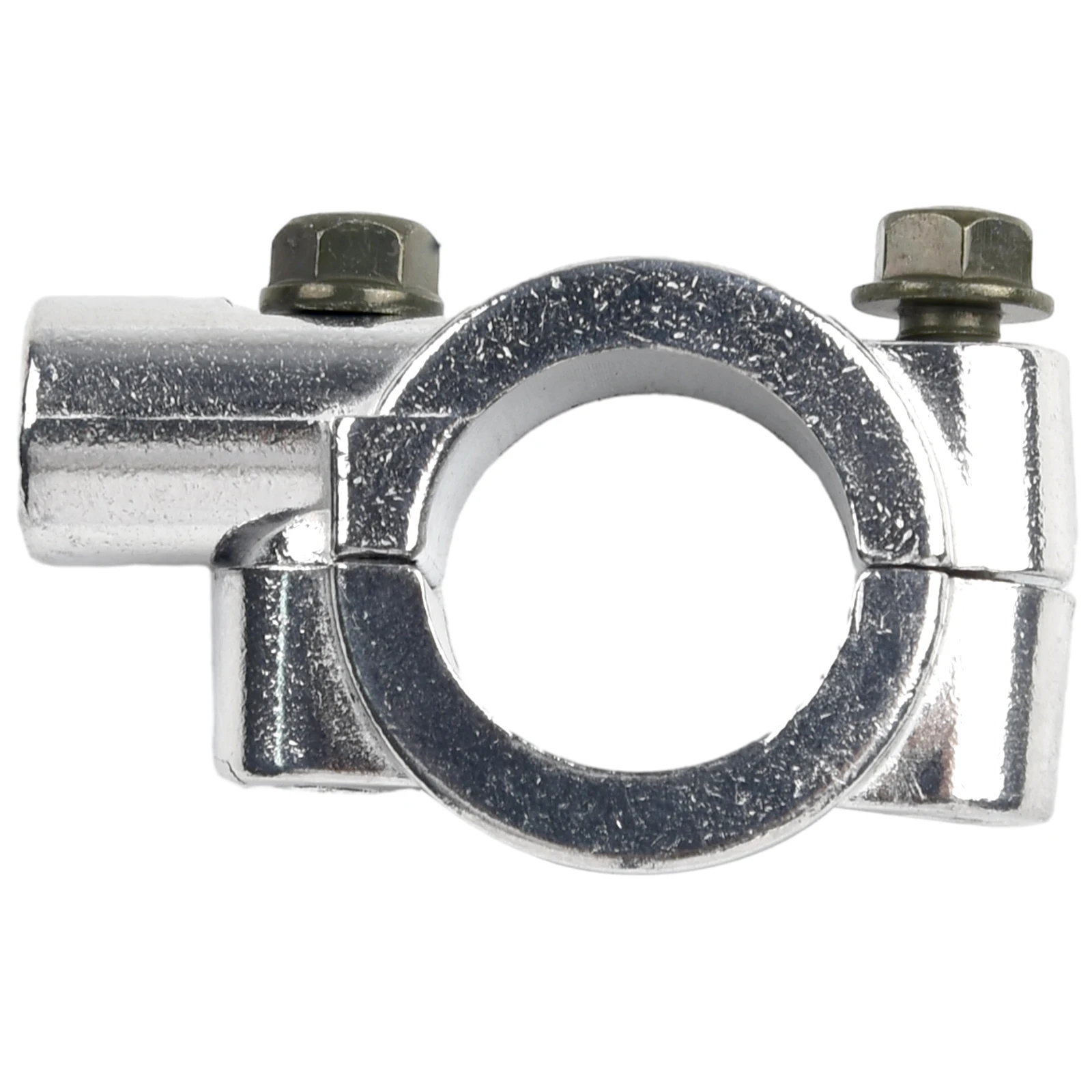 Secure Aluminium Mirror Mounts, 10mm Holder Clamps Adaptor, Chrome Finish, Ideal for Motorcycles, Bicycles, E bikes