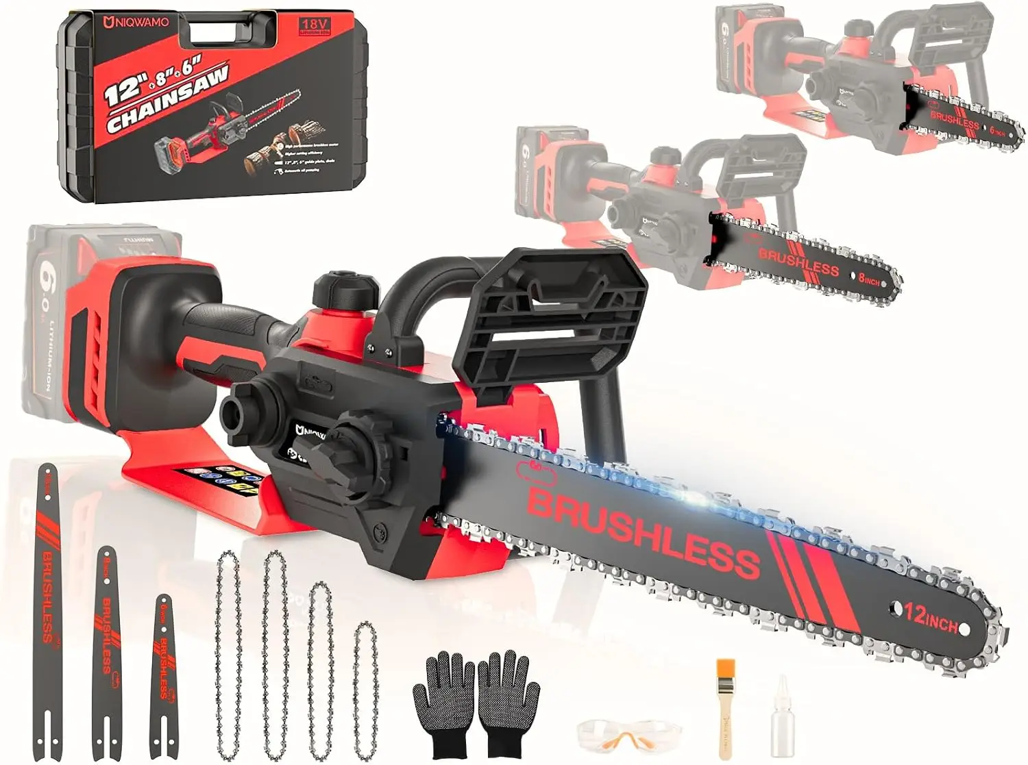 

3-IN-1 Chainsaw For Milwaukee M18 18V Battery Auto-Oiler & Brushless Motor Portable Handheld Chainsaw not Included