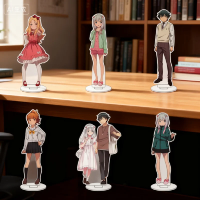 Eromanga Sensei Cosplay Izumi Sagiri Senjyu Muramasa Yamada Elf Masamune Izumi Anime HD Acrylic stand standing Toy for gift 15CM