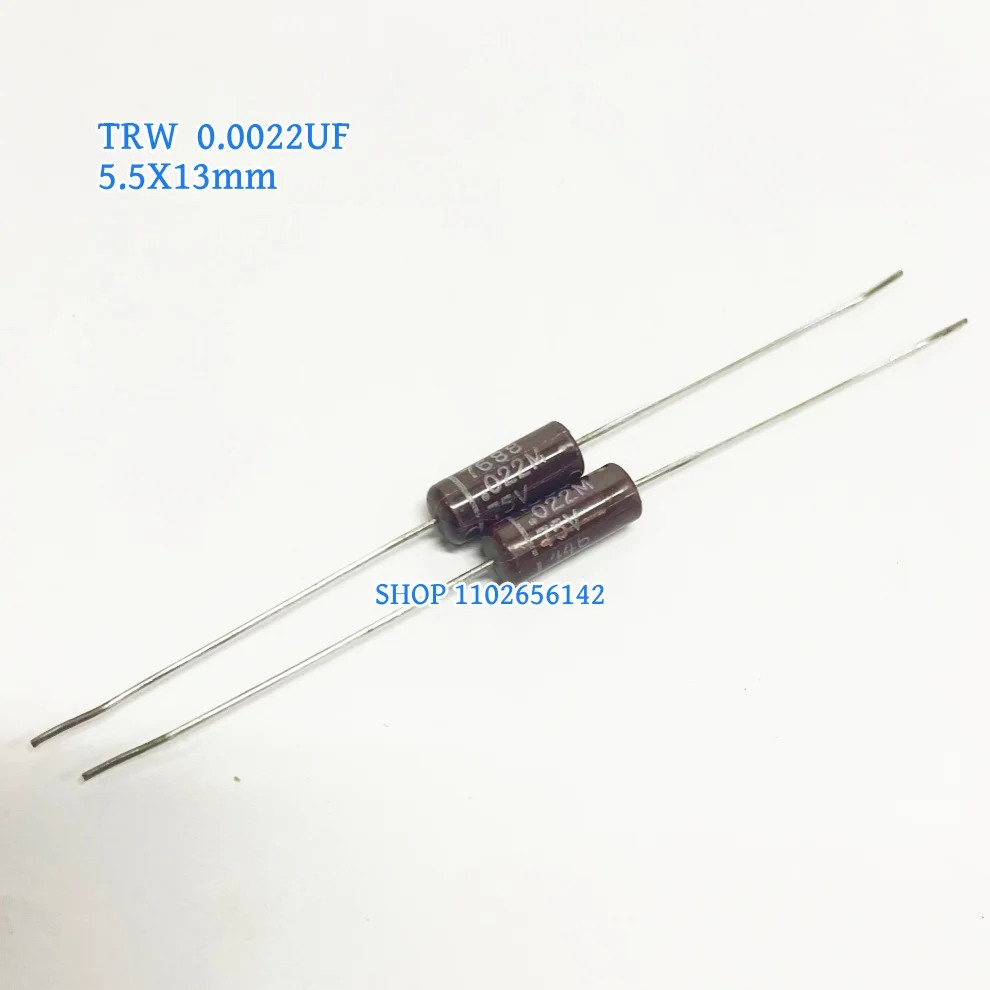 5PCS TRW 0.022UF 0.0047UF 75V Axial tin film capacitor 50V 75V 0.022UF 4700PF 75V TRW Bakelite tin foil fever capacitor 22NF 472