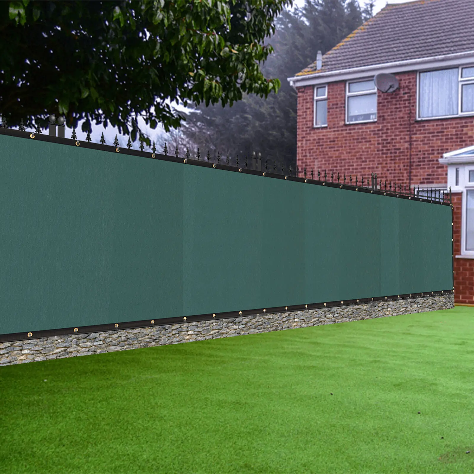 Imagem -03 - Hdpe Tecido Mesh Shade Cover Jardim Pára-brisas Privacy Fence Screen Verde 6x50ft