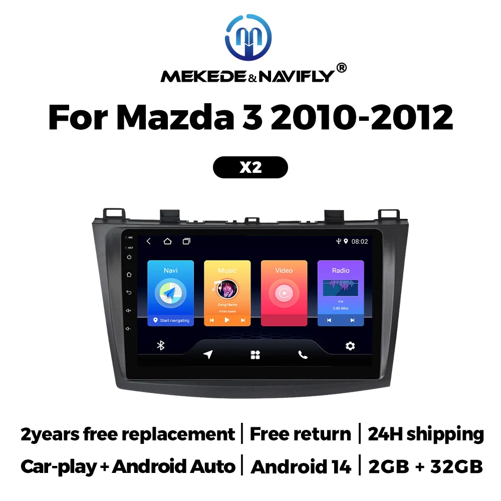 

MEKEDE 9inch For Mazda3 2010-2012 Intelligent car android system wireless car-play Android auto Car audio stereo Multimedia BT