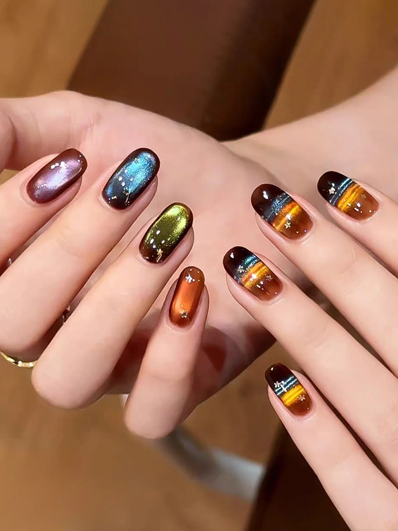 1-5pcs WS Winter Lava Chocolate Cat Eye Gel Nail Polish 2026 New Whitening All-match Popular In All Season Nail Art Nail Salon
