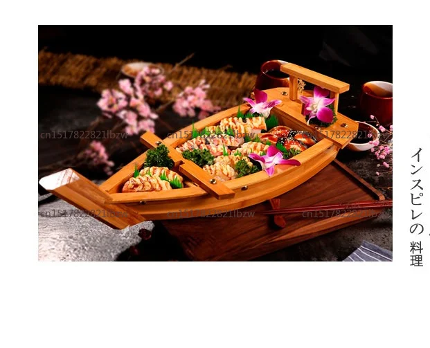 Sushi Boat Sashimi Japanese Sashimi Meal Fish Seafood Decorative Counter with Dry Ice Dragon Boat Platter
