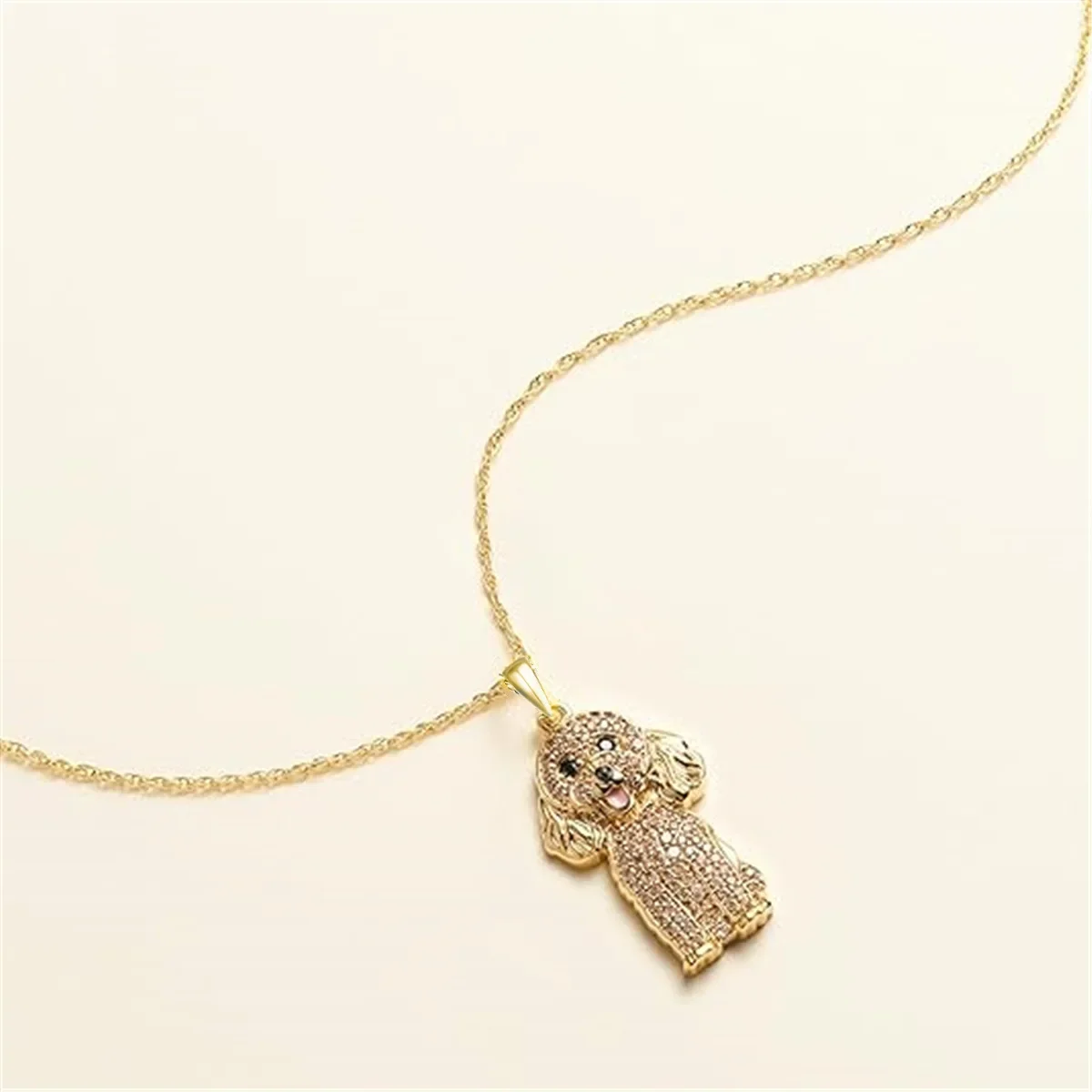 Exquisite and Cute Poodle Pendant Necklace for Women Elegant Pet Puppy Jewelry Animal Accessories Memorial Gift for Dog Lovers - Image 2