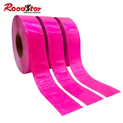 Roadstar Solid High Visibility Microprismatic Reflective PVC Tape Pink Reflector Sew on Clothes Bag 5CM/10CM Width
