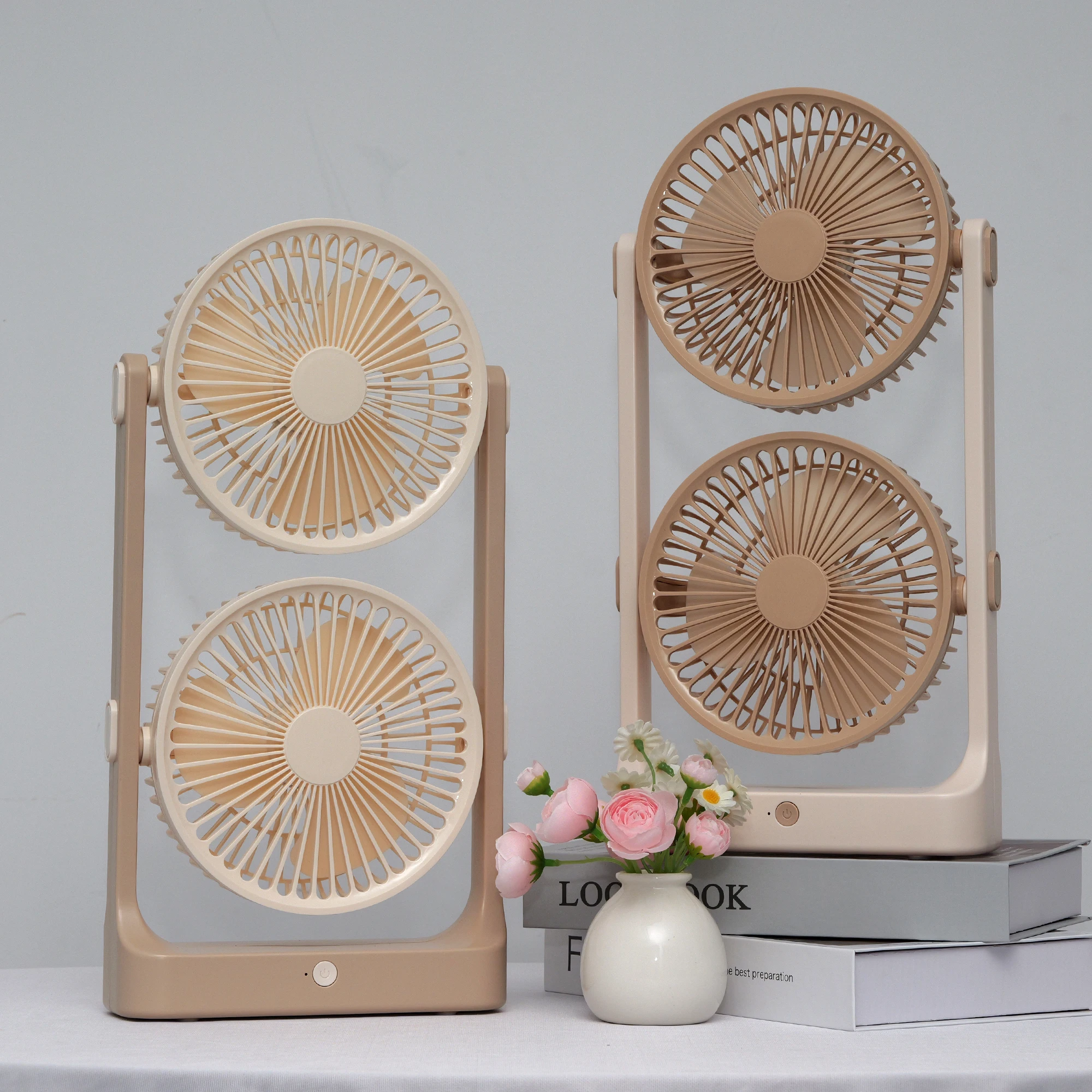 

YS-2546-Summer - Ready Dual - Fan Cooler: Double - Layer Wind, USB - Powered, Cool Comfort Guaranteed