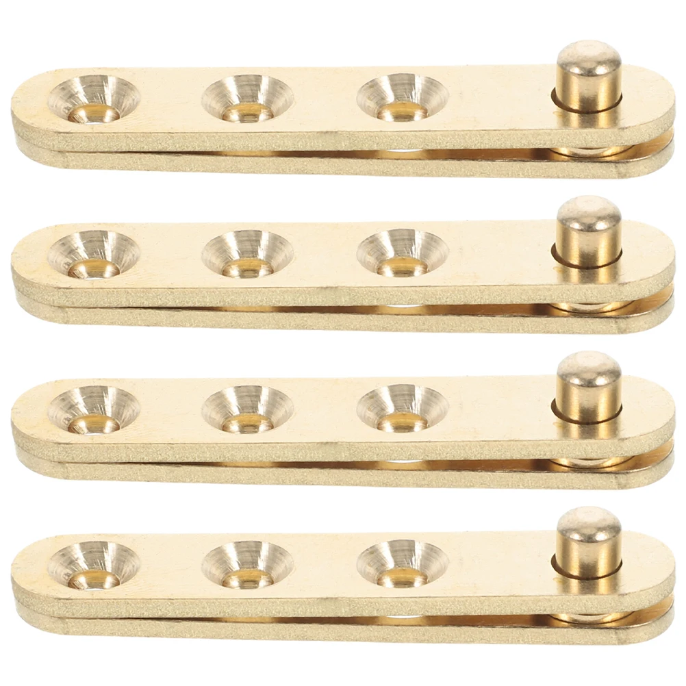 

8 Pcs Door Hardware Accessories Hinge Furniture Pivot Hinges Small Gate Hidden Bookshelf Copper Cabinet