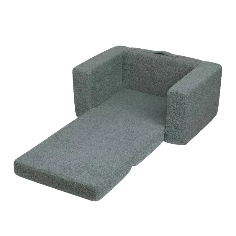 

Foldable foam two-in-one children's sofa bed Modern design style plush girls chair Living room