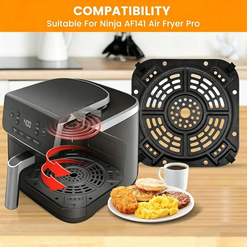 

Аксессуары для аэрофритюрницы A55X-Air Fryer для Ninja 5QT 4 в 1 Pro AF141, 8,5''x8,5'' — решетка-гриль, противень для жарки, тарелка для хрустящих блюд