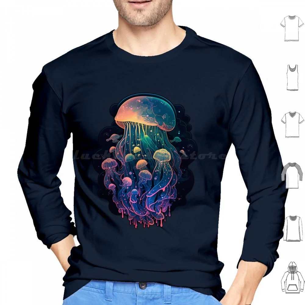 Mythical Sea Creatures Hoodie cotton Long Sleeve Legendary Beasts Mythical Monsters Fantasy Creatures Enchanted Animals