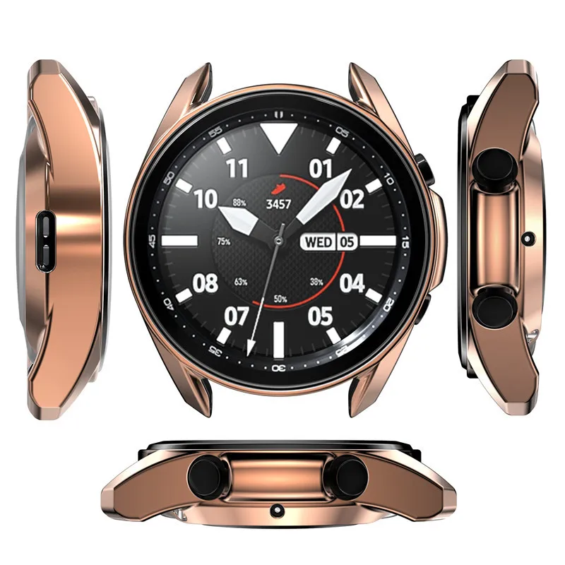 เคสTPUสําหรับSamsung Galaxy Watch3 41 มม.45 มม.ฝาครอบป้องกันกรอบอุปกรณ์เสริมนาฬิกาสมาร์ทกันชนใหม่Protector