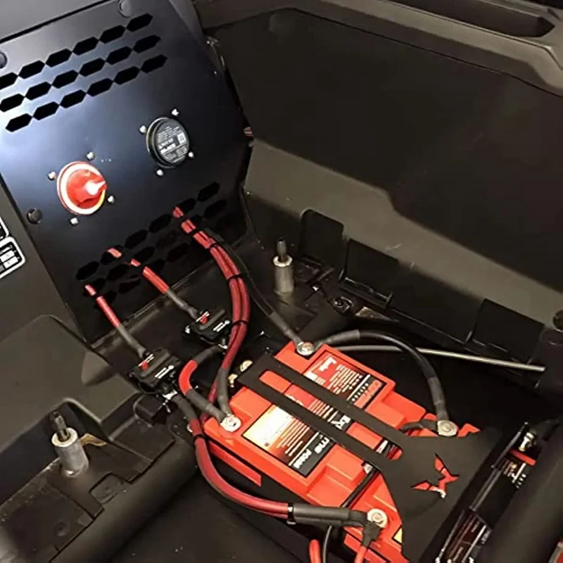 A96E-UTV طقم غطاء غبار البطارية لـ Can Am Maverick X3 2015-2022 UTV ملحقات لوحات حماية البطارية المقاومة للغبار