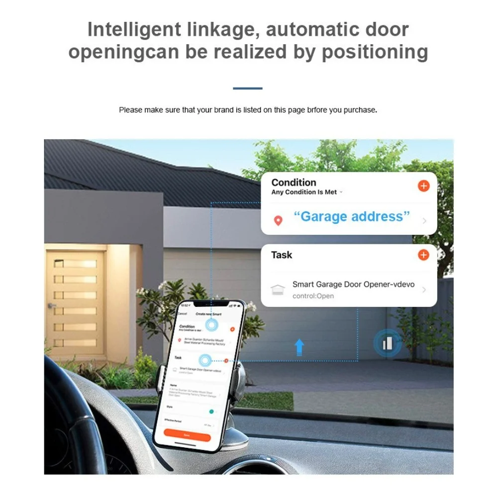 Tuya = WIFI مفتاح باب المرآب الذكي المتداول هاتف ذكي APP لاسلكي للتحكم عن بعد بوابة دوارة أوتوماتيكية يعمل 2025 جديد #3