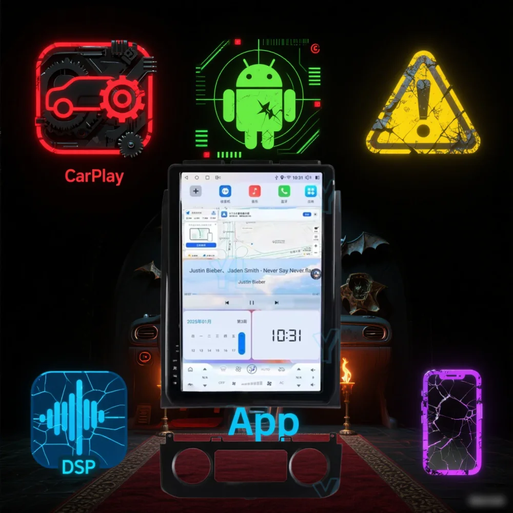 

YANFU для Ford F150 F250 2015-2021 Android 13, автомобильный GPS-навигатор, мультимедийный плеер, авторадио, лента, головное устройство, ЖК-дисплей, приборная панель BT