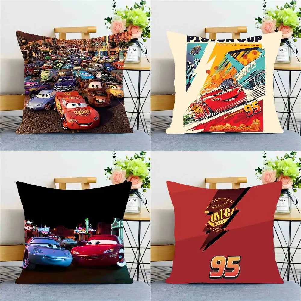 1PC Cartoon Cars Movie Lightning Mc Queen Pillow Case Square  Bedroom Sofa Leisure Comfort Cushion Car Home Decoration