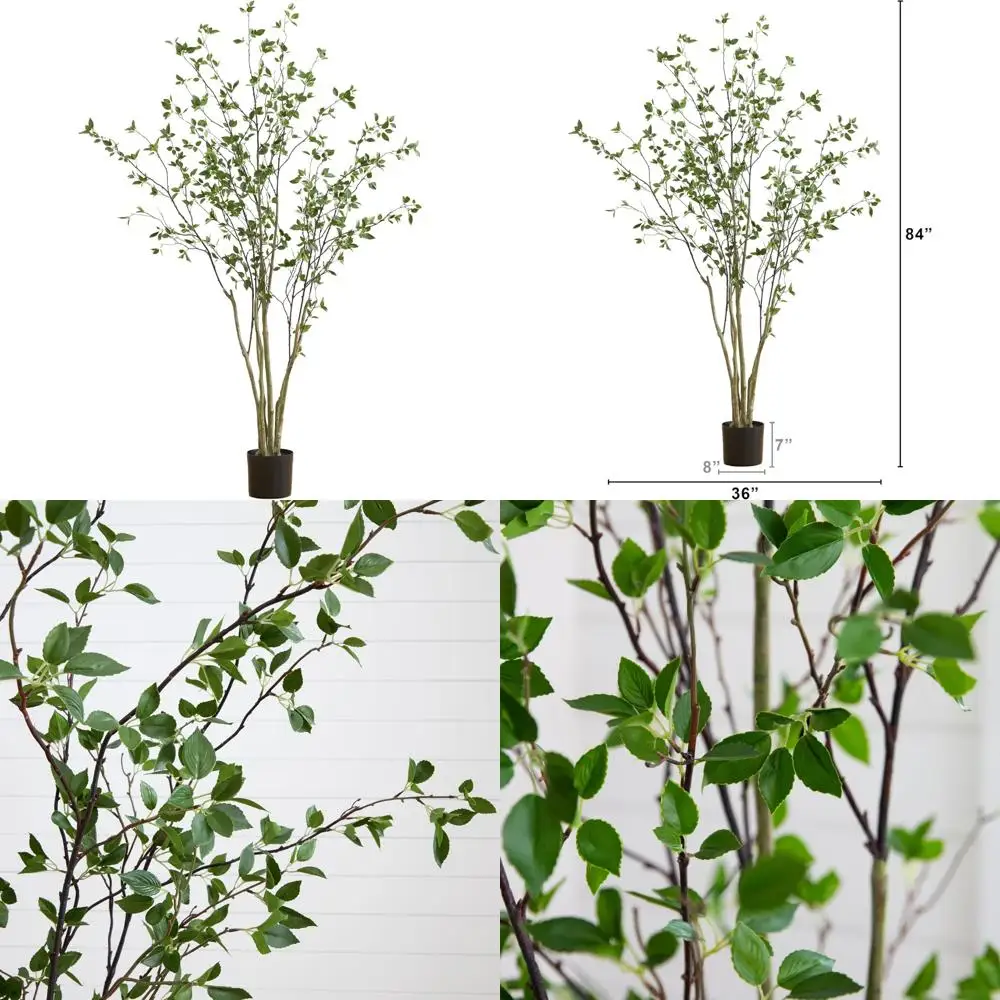 Sztuczne drzewko cytrusowe o wysokości 2,1 metra w minimalistycznym stylu do dekoracji wnętrz i zapewniające estetyczny wygląd.