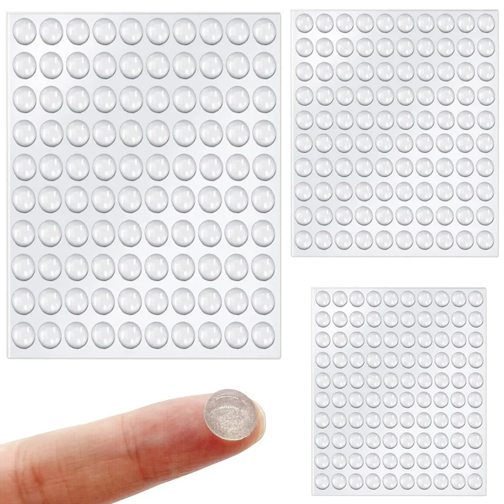100Pcs Soft Silicone Rubber Anti Slip Bumpers Feet Pads Damper Buffer Cabinet Bumpers Silicone Furniture Pads Drawer Door Pad