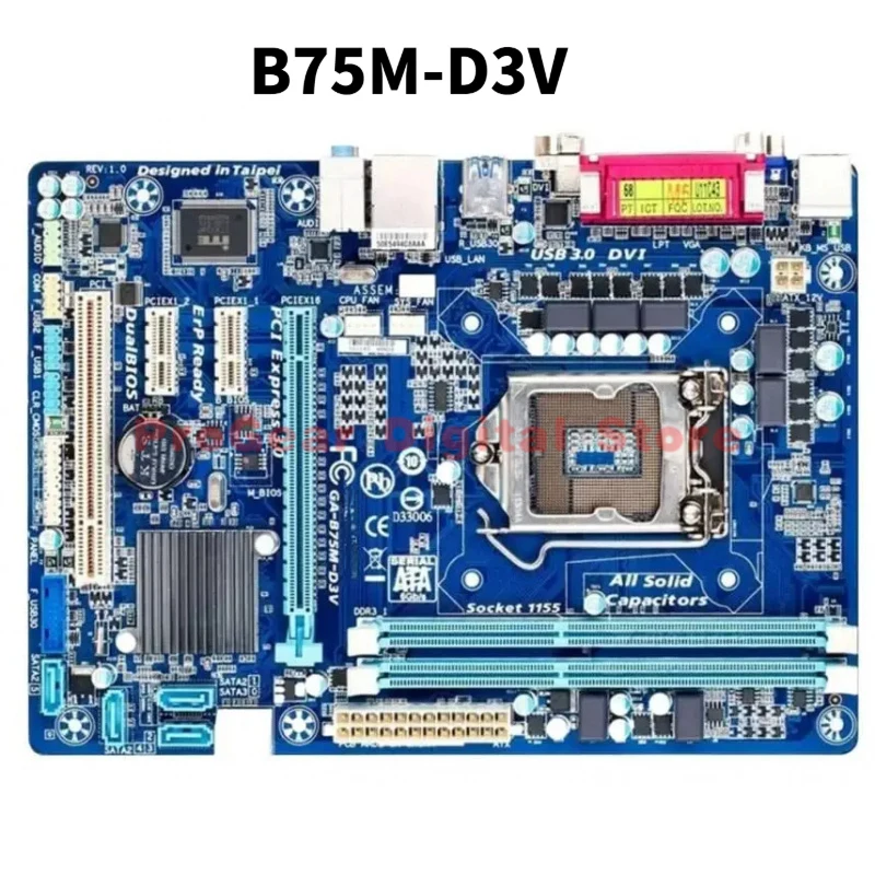 

Материнская плата GIGABYTE B75M-D3V LGA 1155 DDR3 mATX для процессоров Intel 2-го/3-го поколения Core i7/i5/i3/Pentium/Celeron