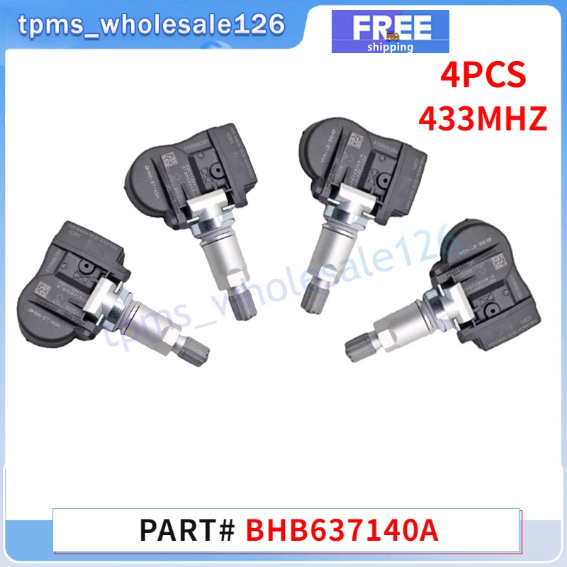 

BHB637140A Tire Pressure Monitor Sensor 4PCS For Fiat 124 Mazda 2 3 5 CX-3 CX-5 CX-7 CX-9 MX-5 TPMS 433MHZ BHB6-37140A GS1D37140