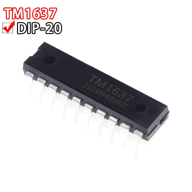 5PCS TM1637 In - line DIP20 LED nixie tube driver chip