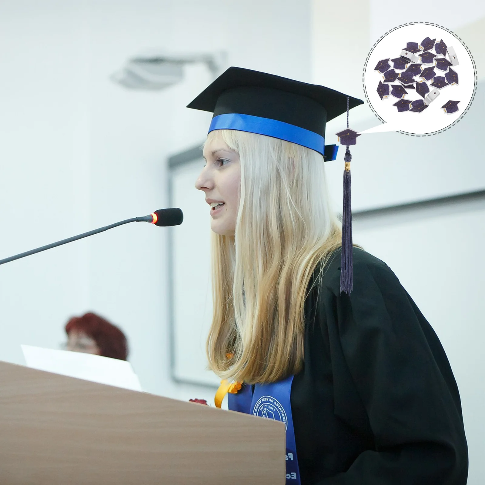 

50Pcs Small Graduation Caps Wooden Beads DIY Jewelry Making Necklace Bracelet Garland Craft Supplies Small Graduation Caps