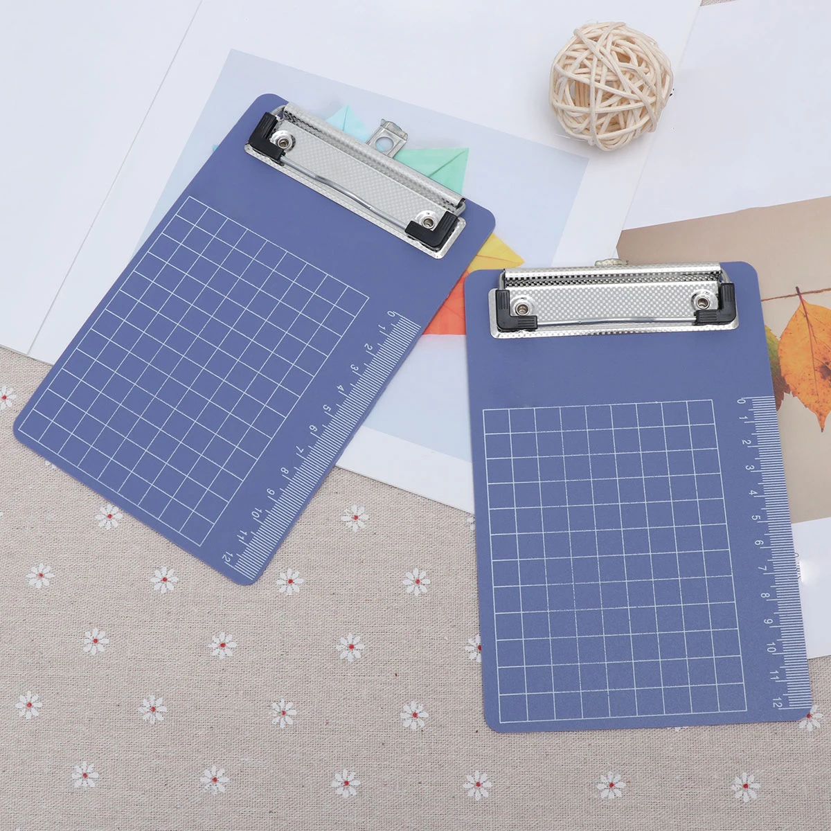 

3 Pcs Hanging Writing Pad Holder Blue Clip Boards with Storage Clipboard Profile