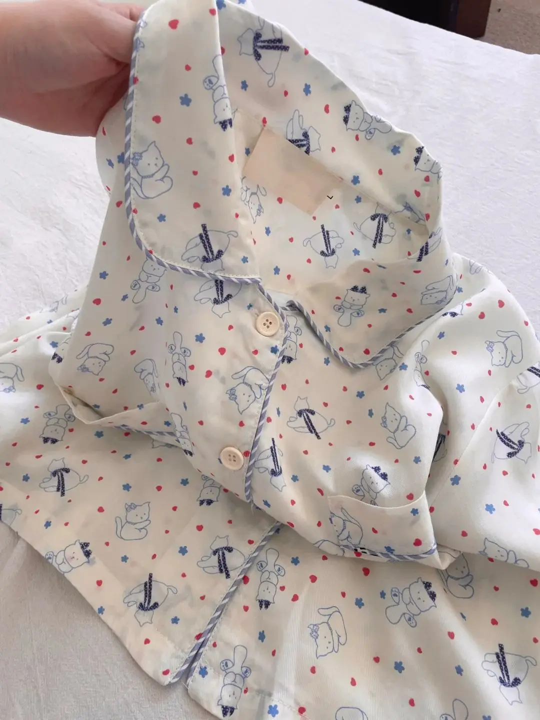 

Комплект женской пижамы: модная домашняя одежда для весны и осени, пижама с коротким рукавом, милая домашняя одежда