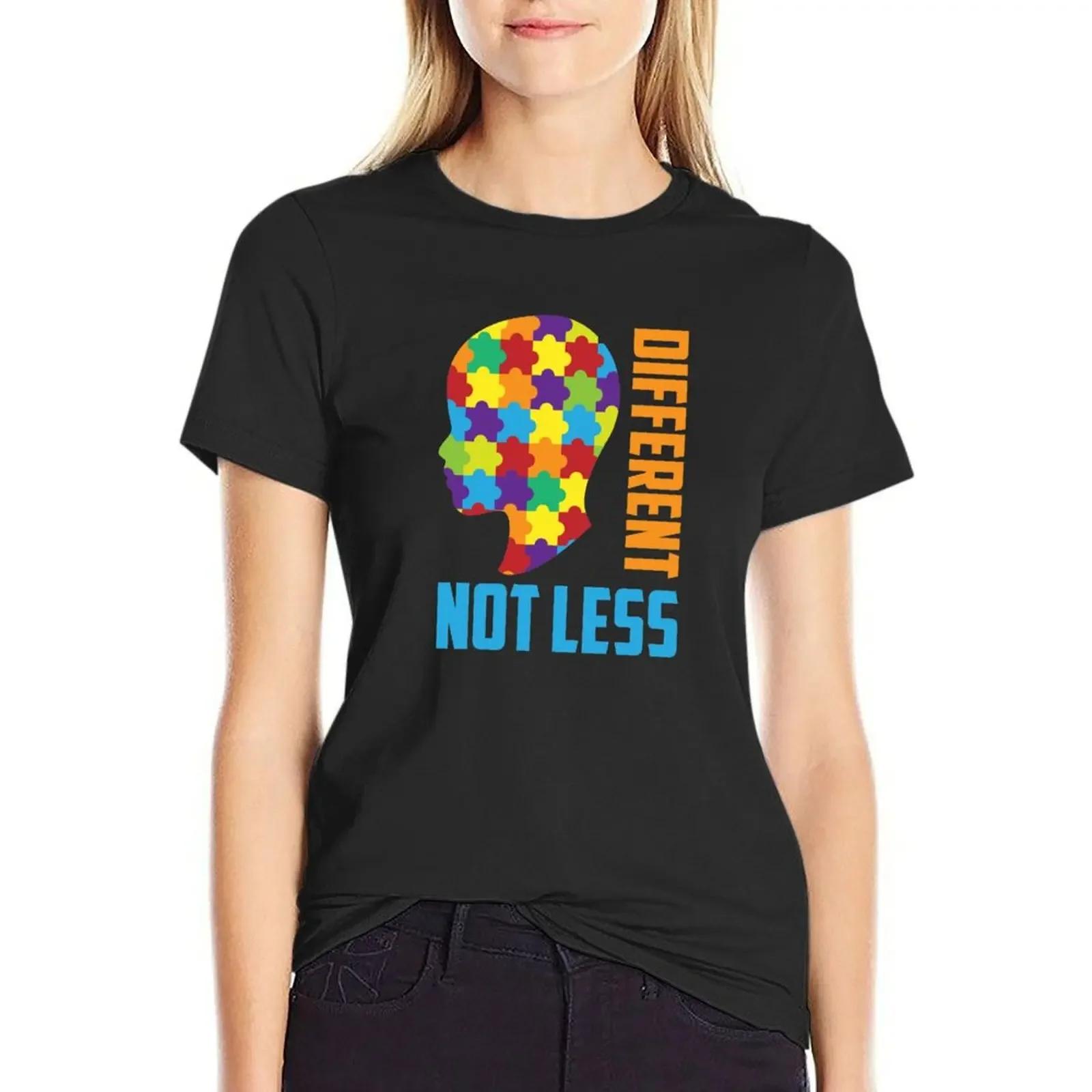 

Different Not Less Cool T-Shirt customizeds Aesthetic clothing animal prinfor Women's tee shirt