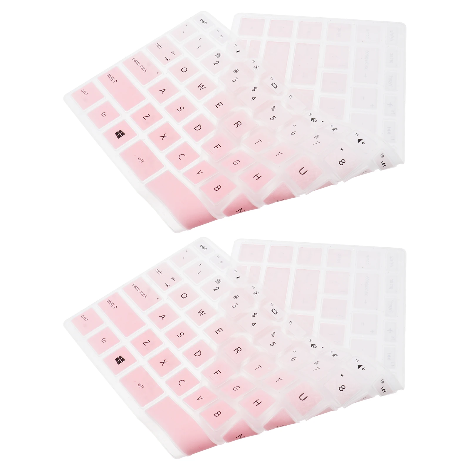 

2pcs 14 Inches Computer Keyboard Cover Silicone Keyboard Protective Cover Compatible for HP14q-cs0001TX (Gradient Pink)