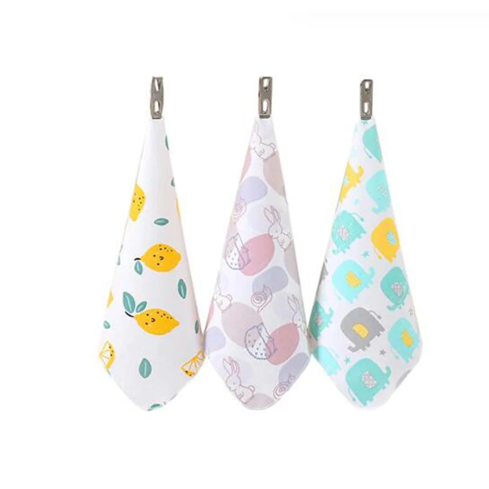 3 Pieces Baby Face Towel Cotton Cute Saliva Towel Burp Cloth Set Newborn Baby Stuff