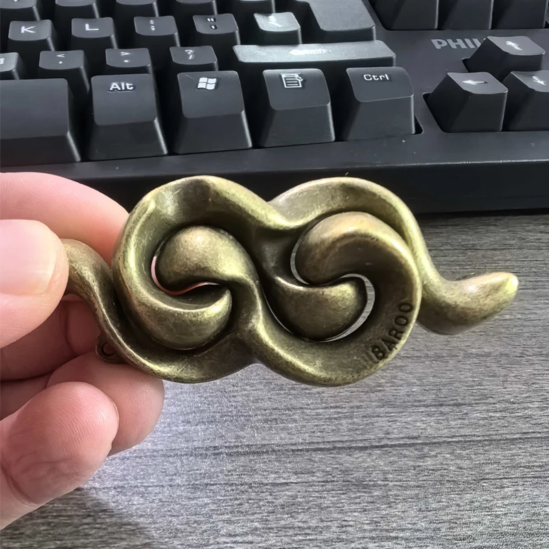 Disentanglement Brain Teaser Metal Puzzle Unlock Interlock Game IQ Test Magic Trick Toys Gifts For Adults Kids Boys Girls