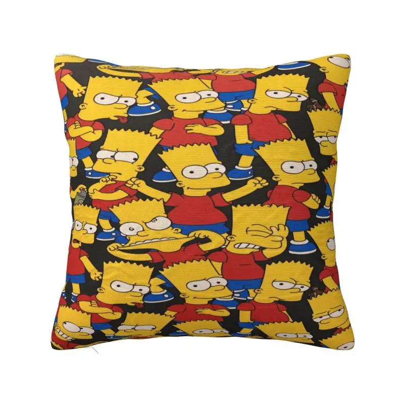 مخصص سمبسنز الكرتون رمي وسادة يغطي الوسائد غطاء وسادة مربع #1