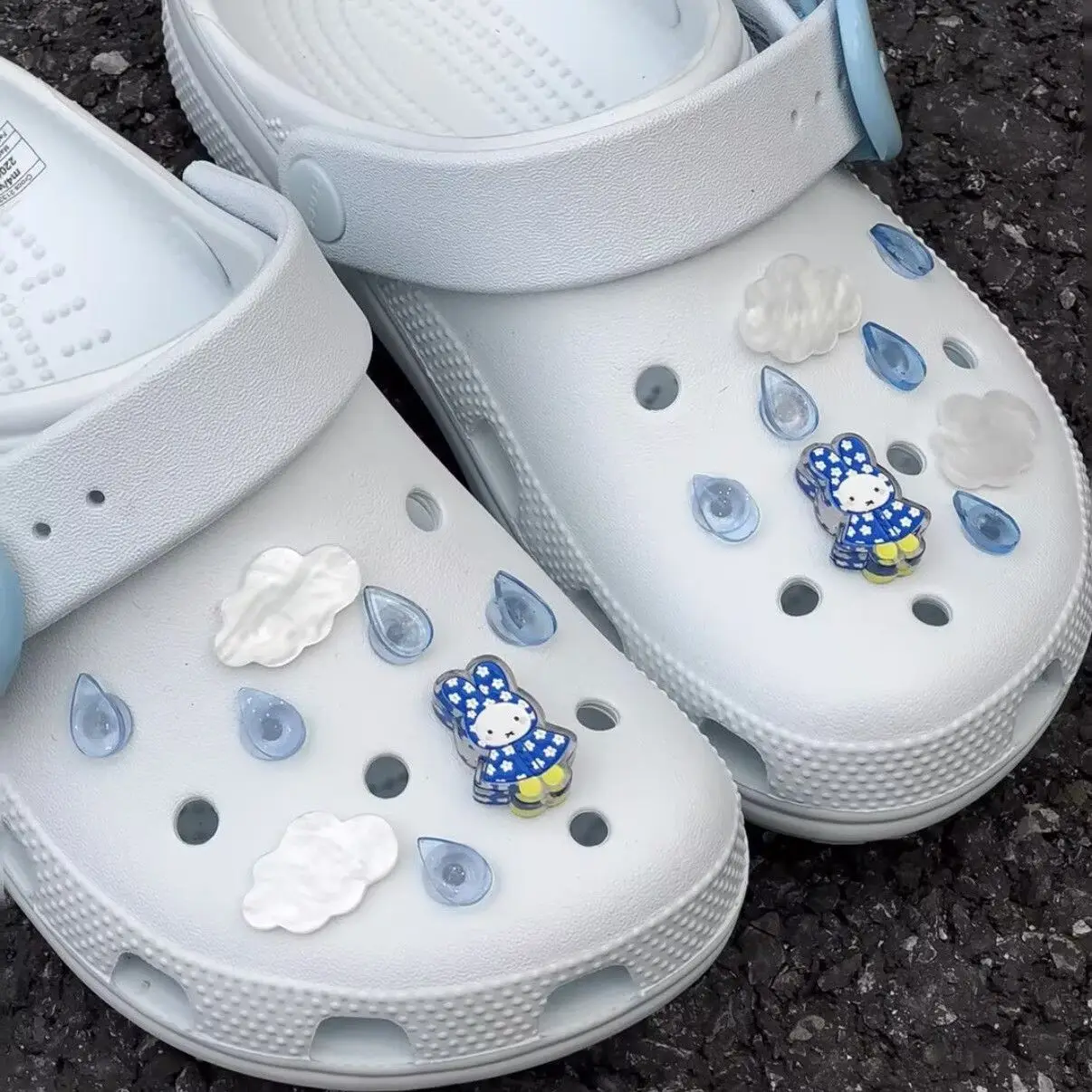 Cute Miffy Shoe Charms for DIY Removable Water Drop Ornaments Detachable Shoe Accessories Decorative Shoe Buttons Lovely Kawaii