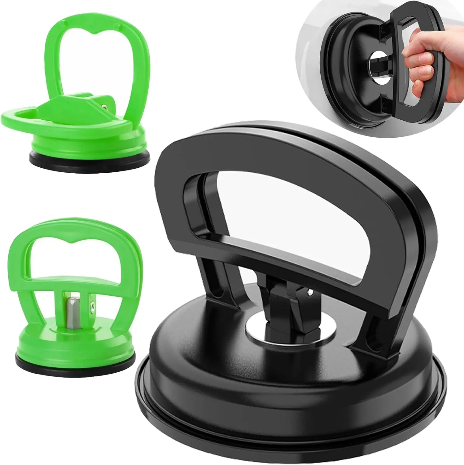 

3PC Car Dent Puller Kit, 110LBS Suction Cup & ABS/Rubber/Metal Core, Paintless Auto Body Repair Tool for Dents/Glass/Furniture,
