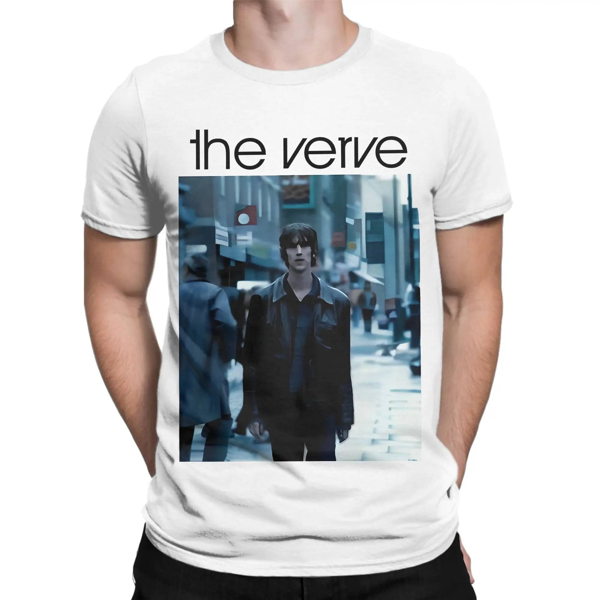 مطبوعة Bittersweet تي شيرت الرجال القطن قصير الأكمام Verve O-Oasis Rock س الرقبة الصيف بلايز القمصان #2