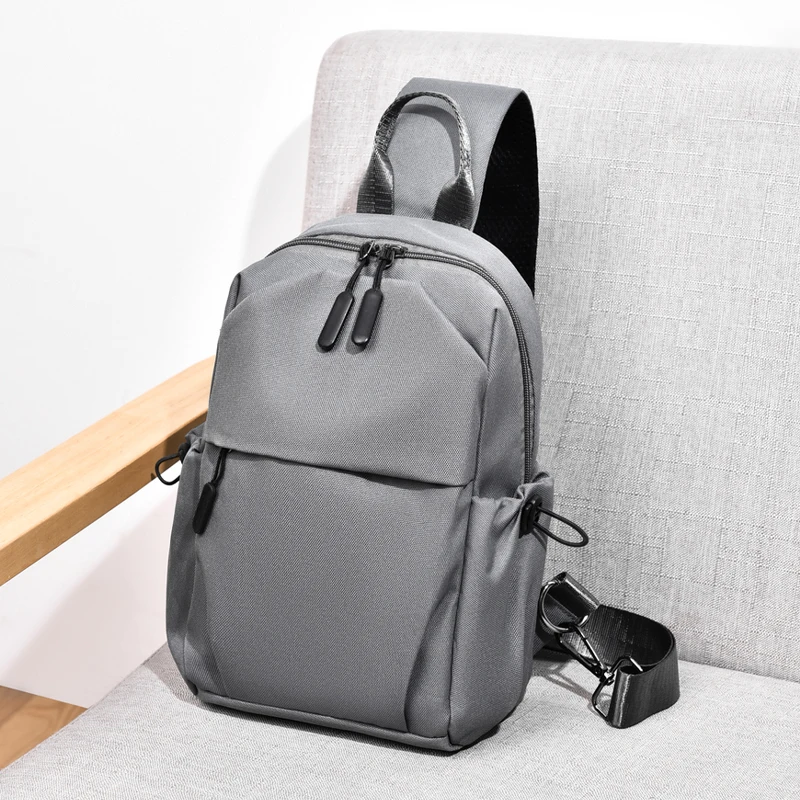 

Japanese style trendy and durable chest bag, simple sports diagonal cross bag, solid color casual daily versatile chest bag