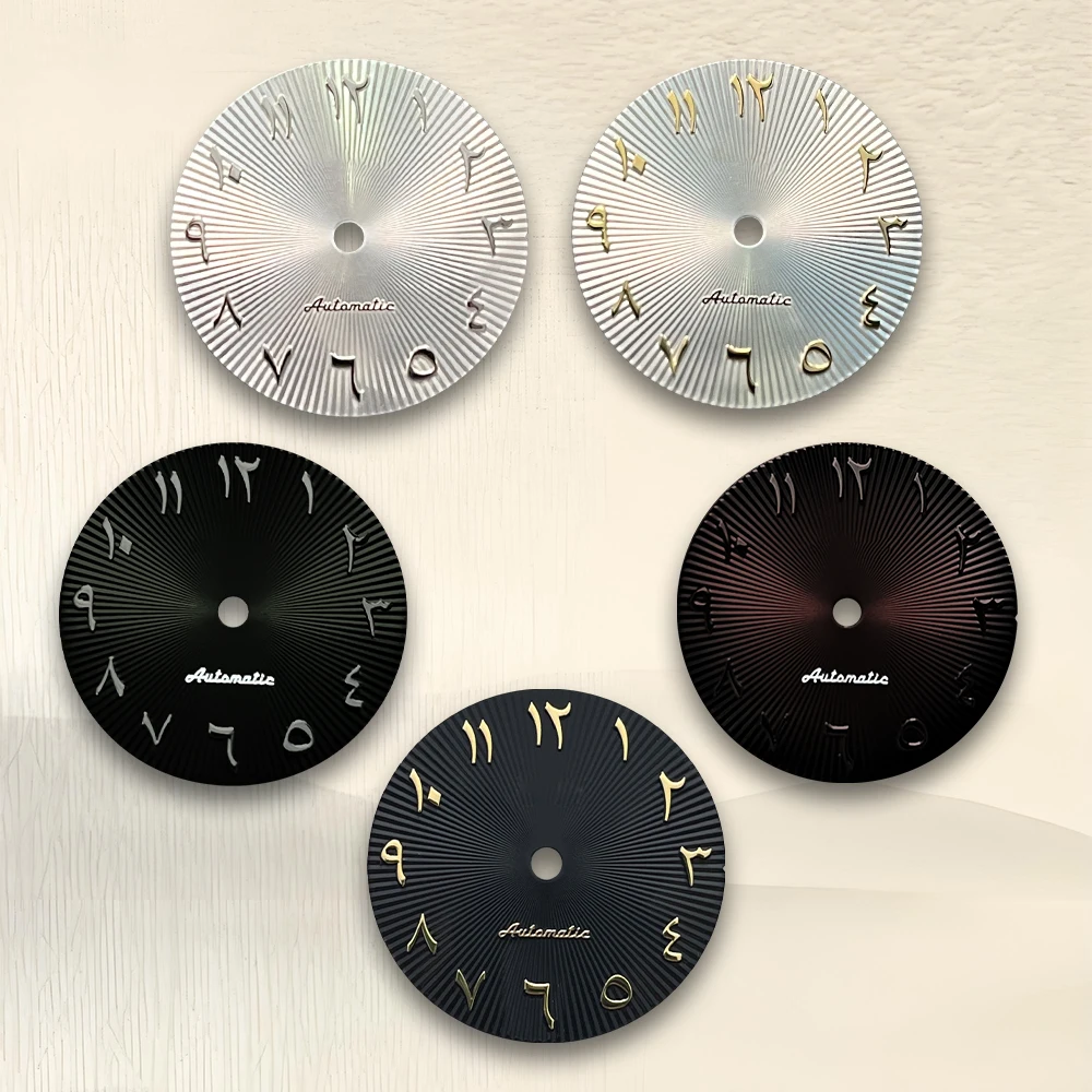 

28.5mm Roman Nail Dial Suitable For NH35/NH36 Japanese Movement NO Green Luminous Watch Modification Accessories S Logo Dial